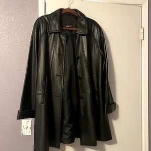 Vintage leather trench coat